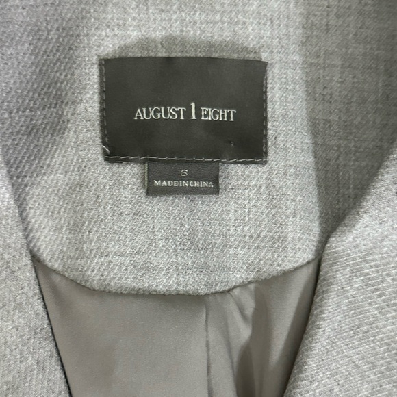 August 1 Eight Light Gray Hash oversized blazer sz Small A277 - Picture 2 of 7